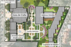 Plan du site du Temple Mormon du Chesnay