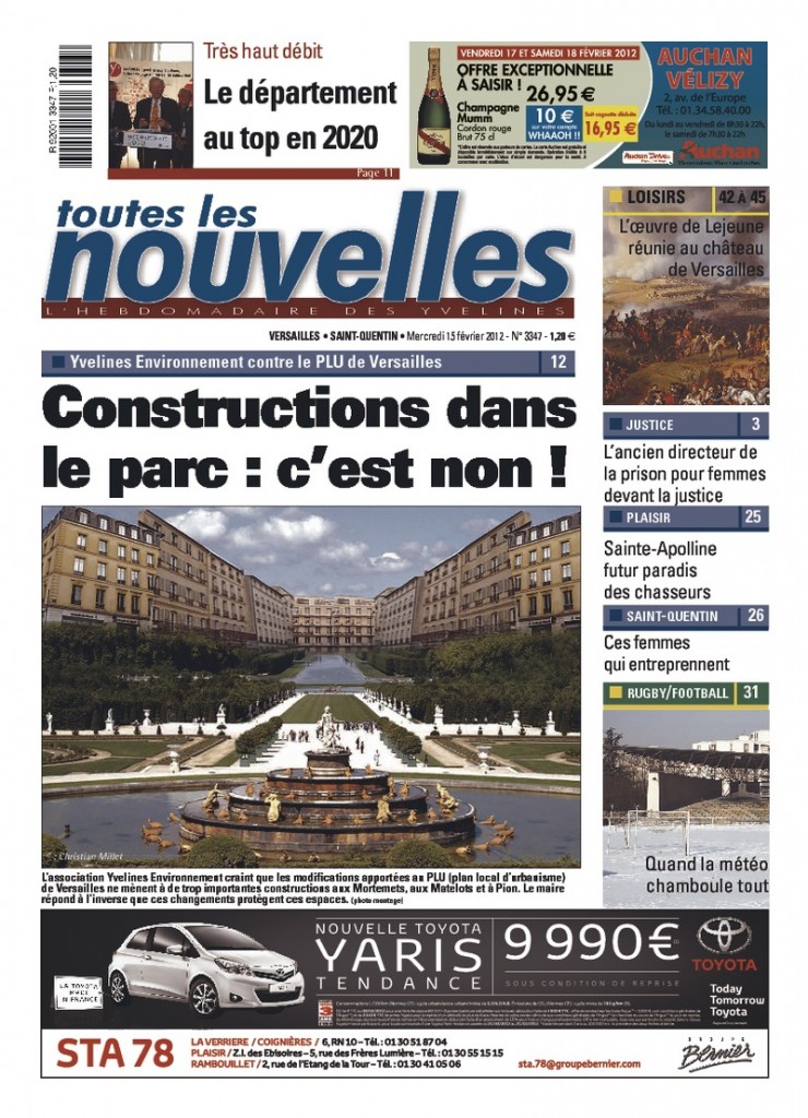 Nouvelles de Versailles du 15 février 2012